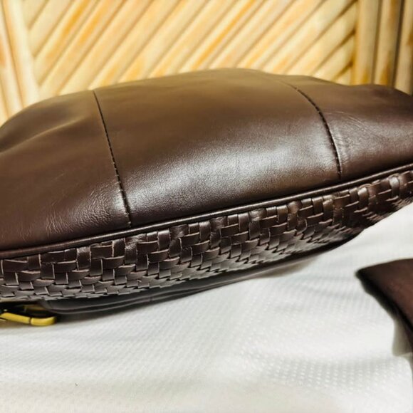 New Vintage COACH Kristin Woven Leather Hobo Bag E1269-19314 with Dust Bag - Picture 5 of 8
